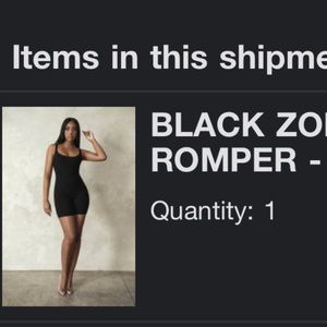 Black ribbed romper